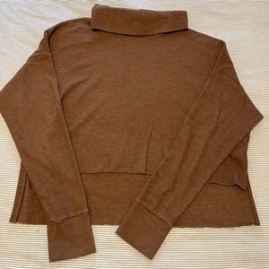 American Eagle Waffle Turtleneck Top